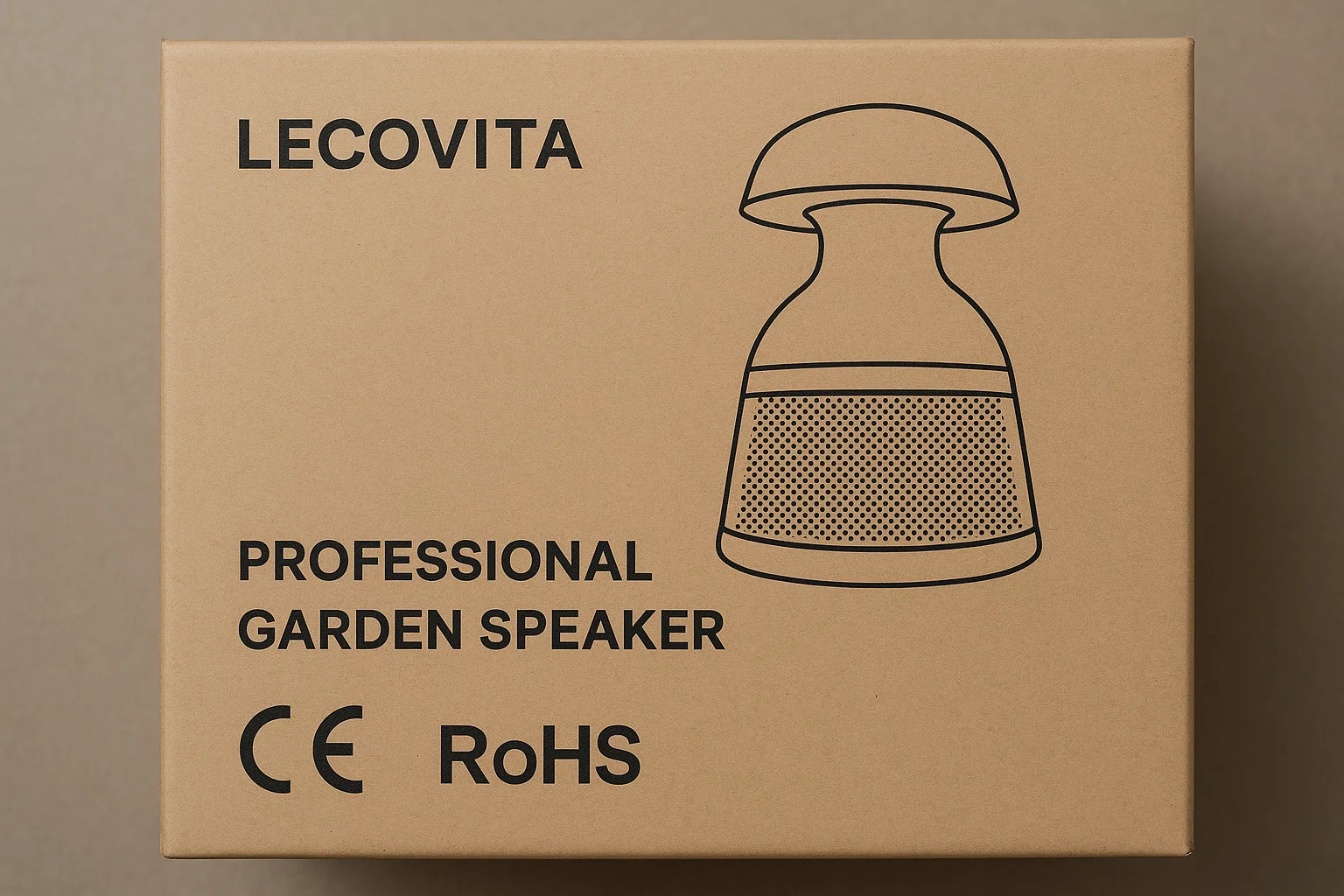 Garden speaker compliance marks CE, RoHS, RCM