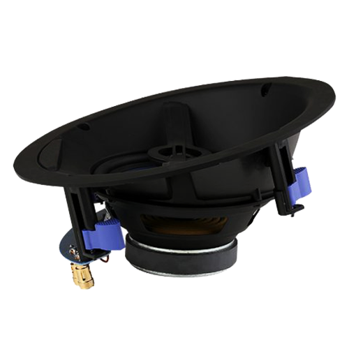 LECOVITA RISD-I premium inclined architectural in-ceiling speaker showing its distinctive angled internal driver array